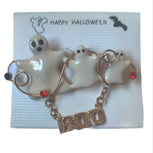 Halloween Spooky Fall Ghost Boo Lapel Pin Brooch
